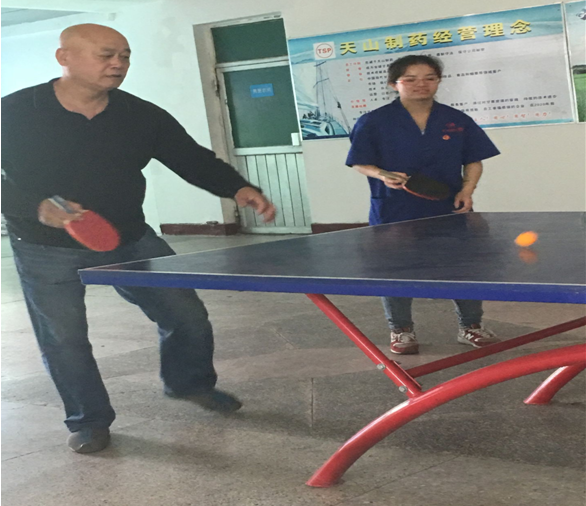 天山制药工会积极备战集团乒乓球比赛