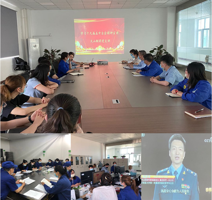 天山制药党支部组织开展主题党日 深入学习贯彻党的十九届五中全会精神